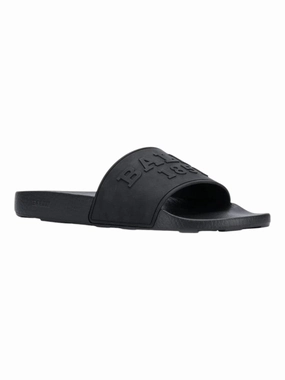Bally Slaim 6228389 Men's Black Rubber Sandals Mens Sandals outlet deals