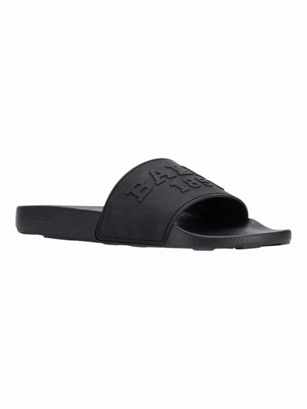 Bally Slaim 6228389 Men's Black Rubber Sandals Mens Sandals outlet deals