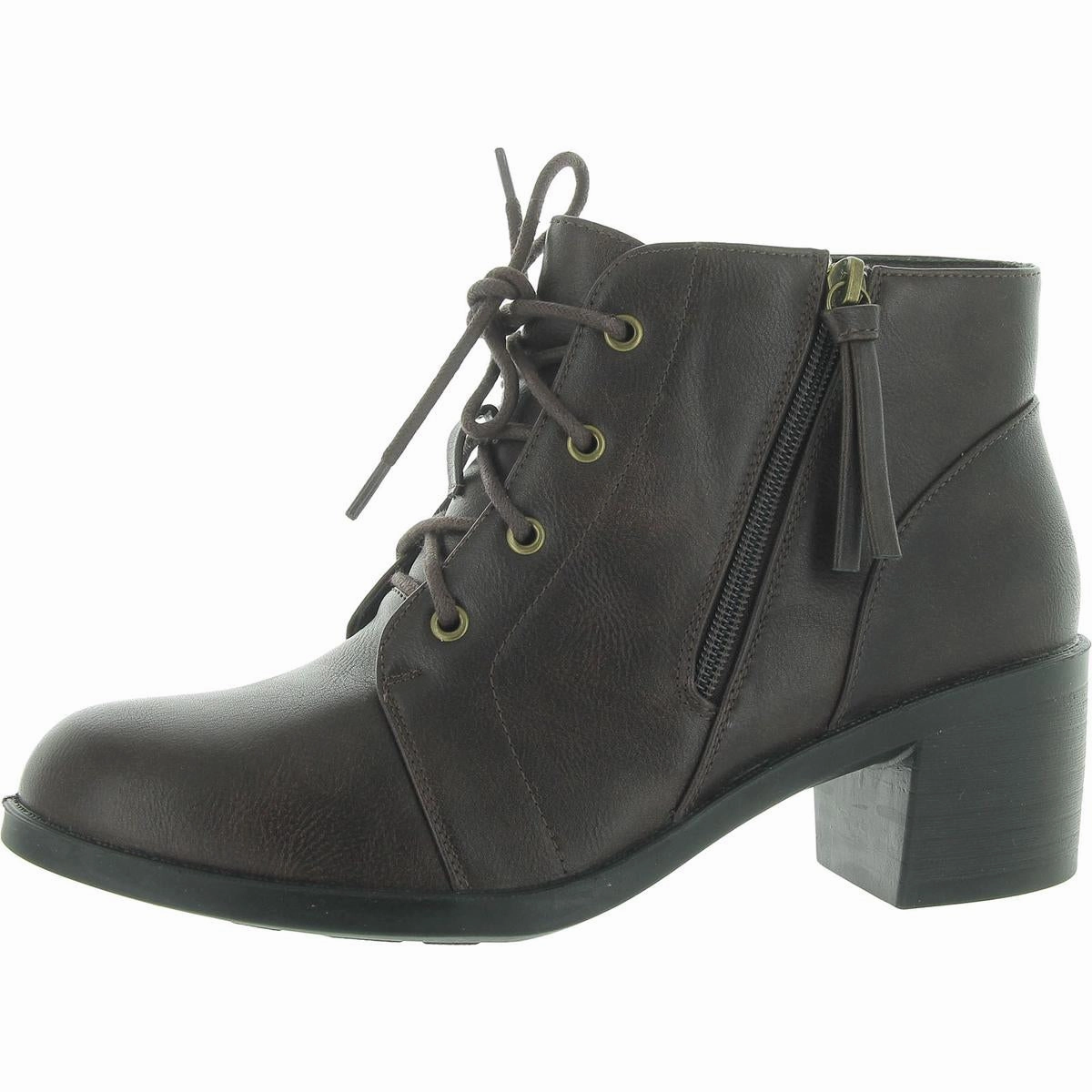 Becker Womens Faux Leather Ankle Booties Womens Casual Boots clearance