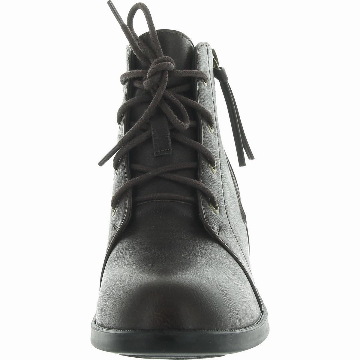 Becker Womens Faux Leather Ankle Booties
