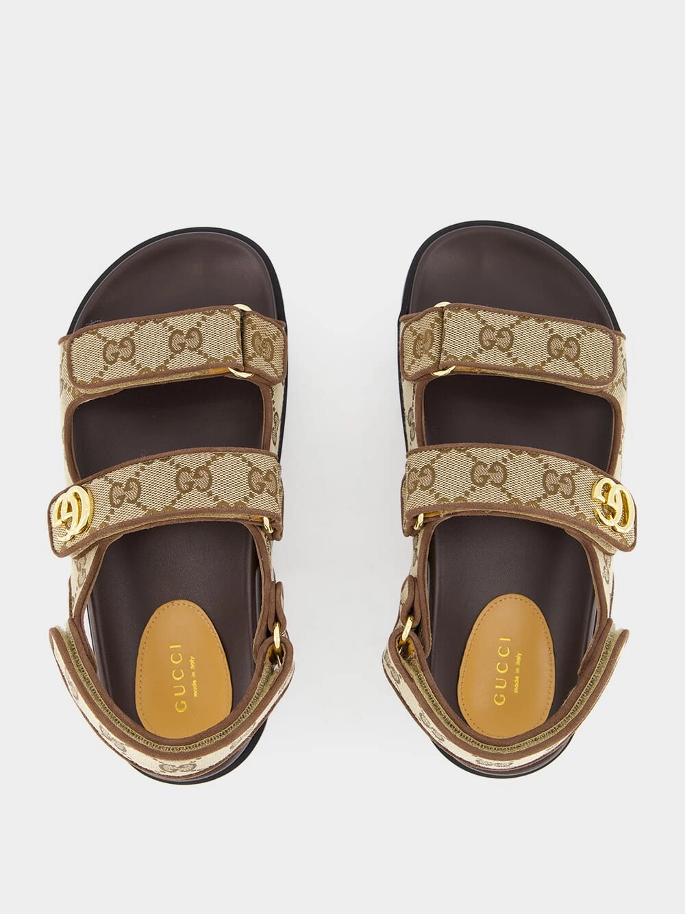 Beige GG Canvas Sandals