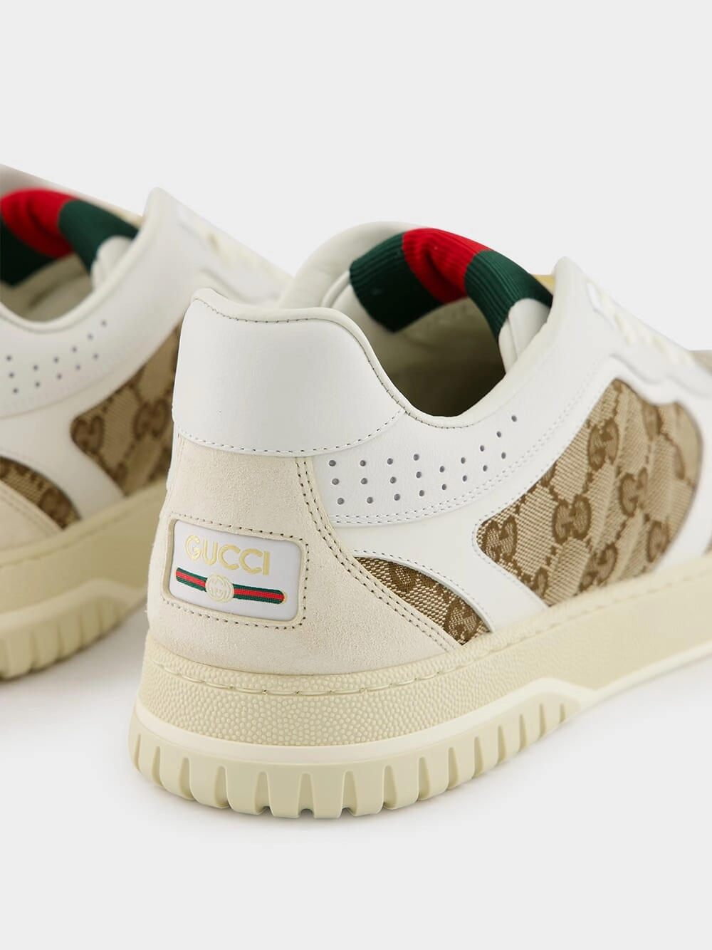 Beige GG Re-Web Sneakers