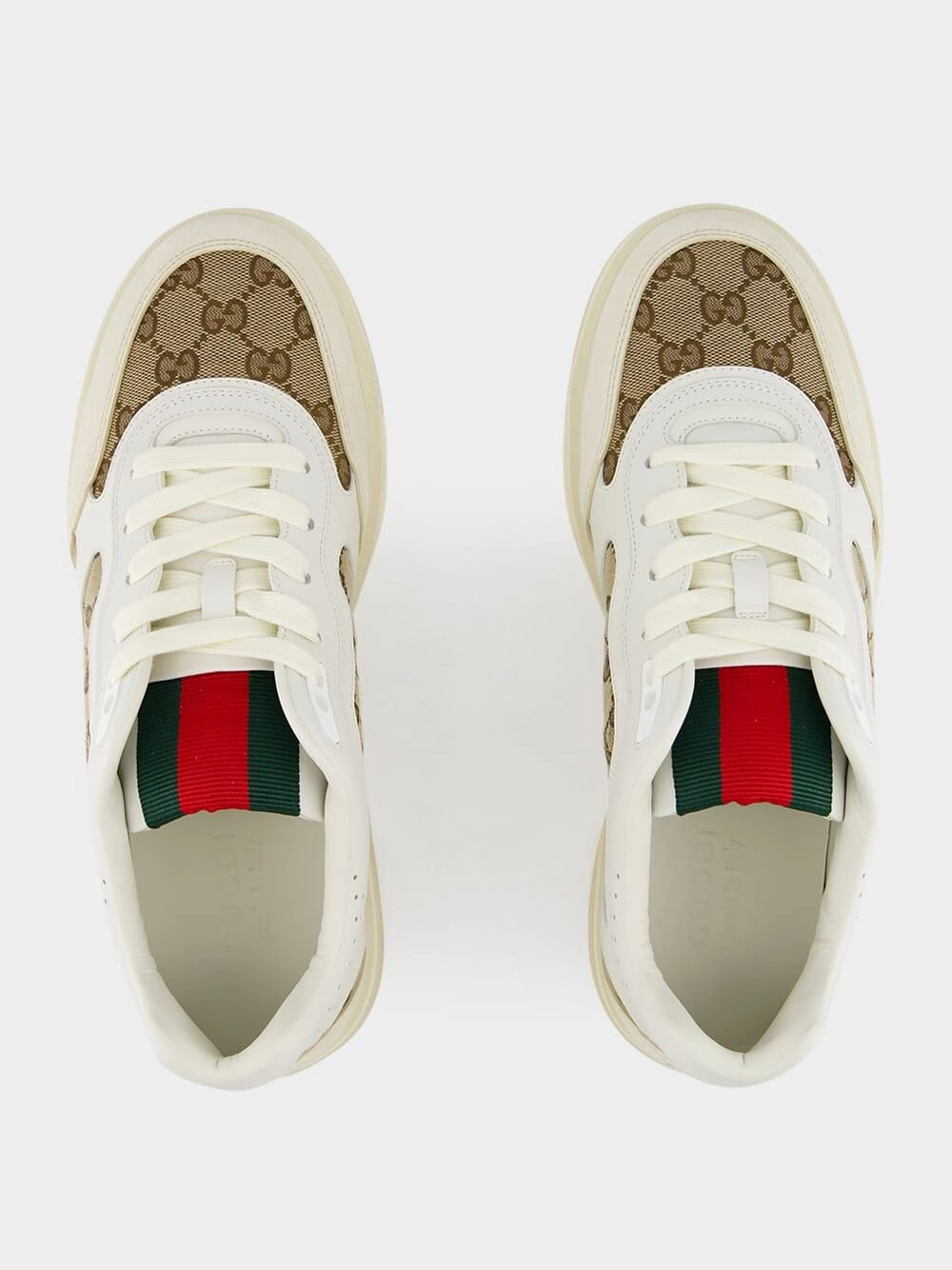 Beige GG Re-Web Sneakers