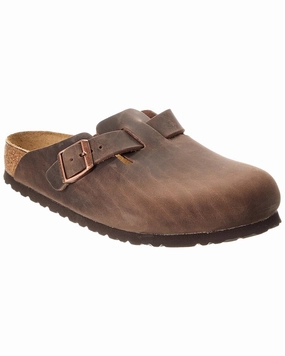 Birkenstock Boston BS Leather Clog Discount Mens Beach Sandals