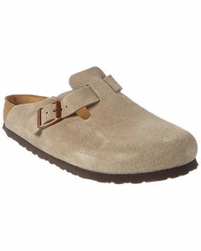 Birkenstock Boston Soft Footbed Suede Leather Clog Discount Mens Beach Sandals