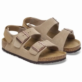 Birkenstock Milano AS Kids LEVE Taupe Kids Open Sandals cheap sale