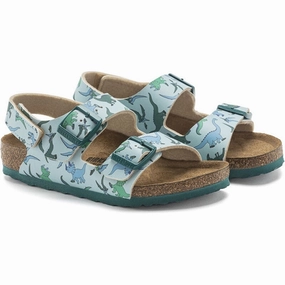 Birkenstock Milano HL K BFDD Big Dino L. Blue Sandals Kids Open Sandals cheap sale