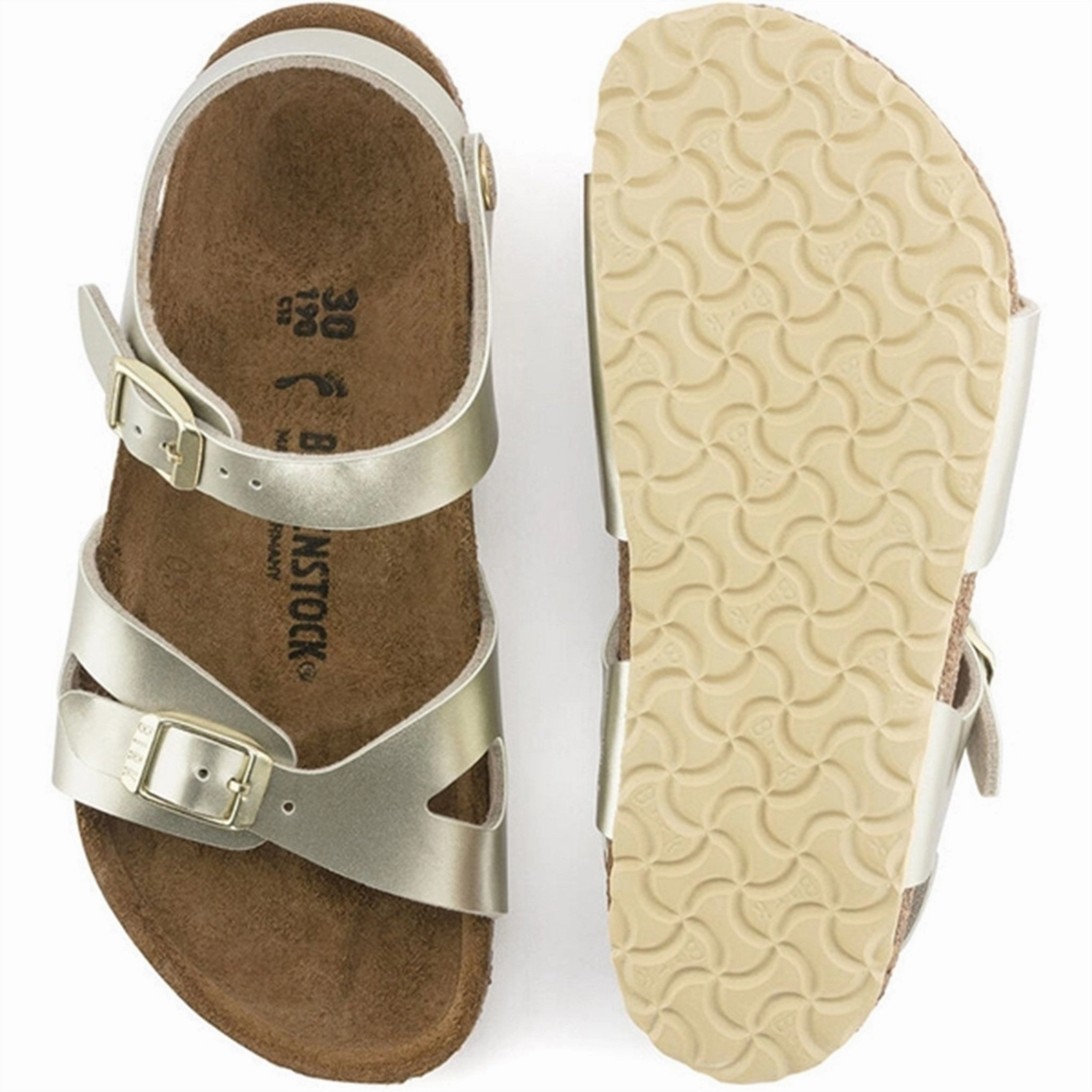 Birkenstock Rio Kids BF Electric Metallic Gold Sandals