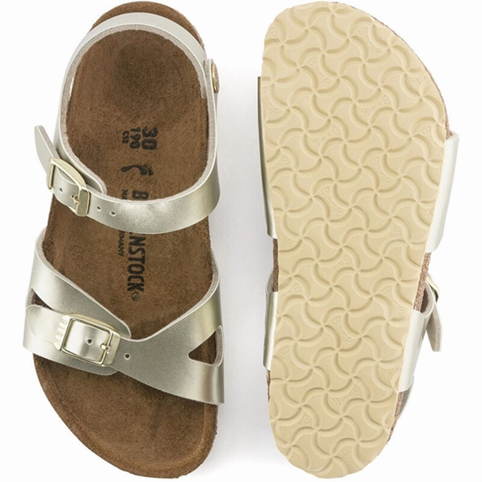 Birkenstock Rio Kids BF Electric Metallic Gold Sandals