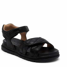 Bisgaard Black Obi Sandal Kids Open Sandals cheap sale