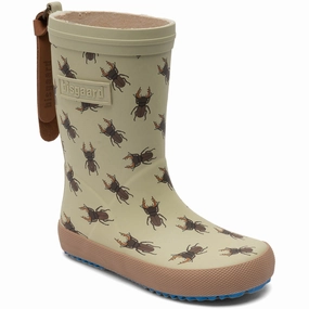 Bisgaard Brown Beetles Fashion Rubber Boots Kids Rain Boots with free shipping