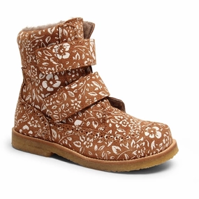 Bisgaard Elba Tex Boots Brandy Flowers Cheap Kids Winter Footwear