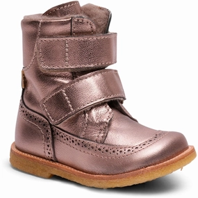 Bisgaard Elba Tex Boots Rose Gold Metallic Cheap Kids Winter Footwear