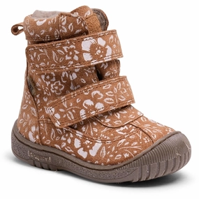 Bisgaard Ellis Tex Boots Brandy Flowers Cheap Kids Winter Footwear