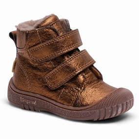Bisgaard Evon Tex Shoes Bronze Metallic Cheap Kids Winter Footwear