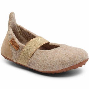 Bisgaard Indoor Shoes Ballet Uld Nougat House Slippers for Kids on sale