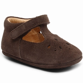 Bisgaard Indoor Shoes Bloom Dark Brown House Slippers for Kids on sale