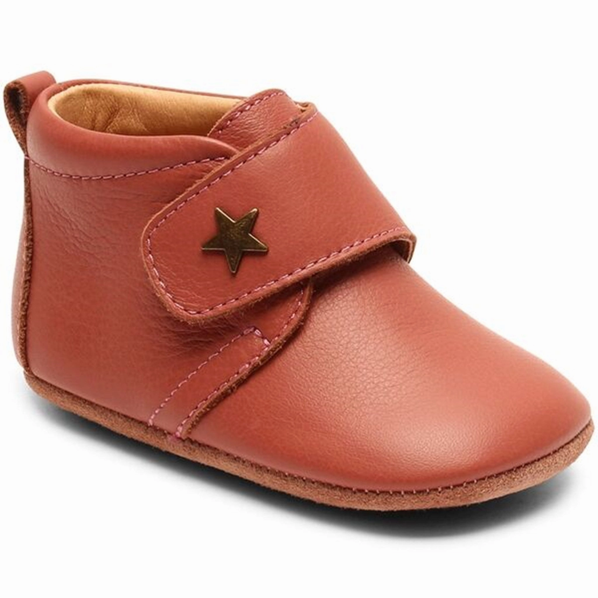 Bisgaard Indoor Shoes Velcro Star 12301 Old Rose House Slippers for Kids on sale