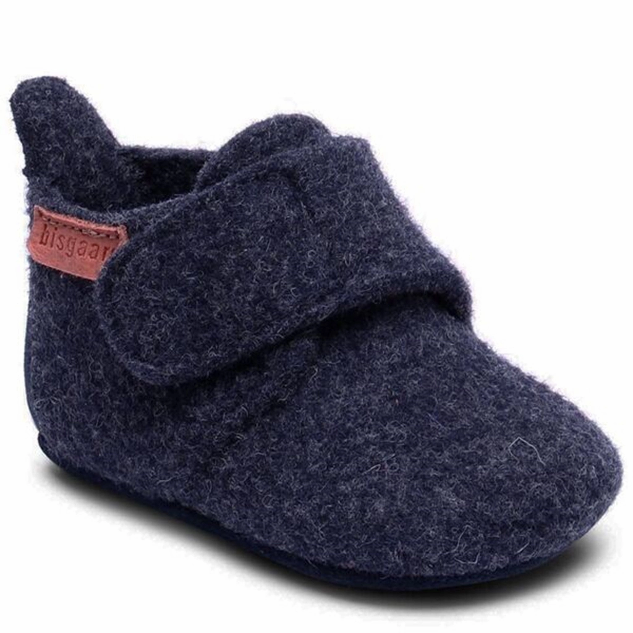 Bisgaard Indoor Shoes Wool Blue House Slippers for Kids on sale