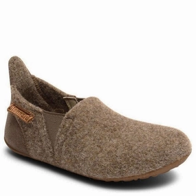 Bisgaard Indoor Shoes Wool Velcro Camel Wool Slippers Kids clearance