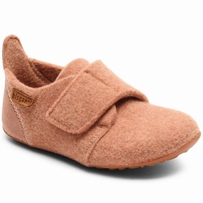 Bisgaard Indoor Shoes Wool Velcro Rose Wool Slippers Kids clearance