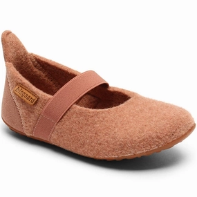 Bisgaard Indoor Shoes Wool Velcro Rose Wool Slippers Kids clearance