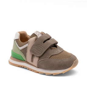 Bisgaard Khaki Winston Velcro Shoe Kids Velcro Sneakers discount