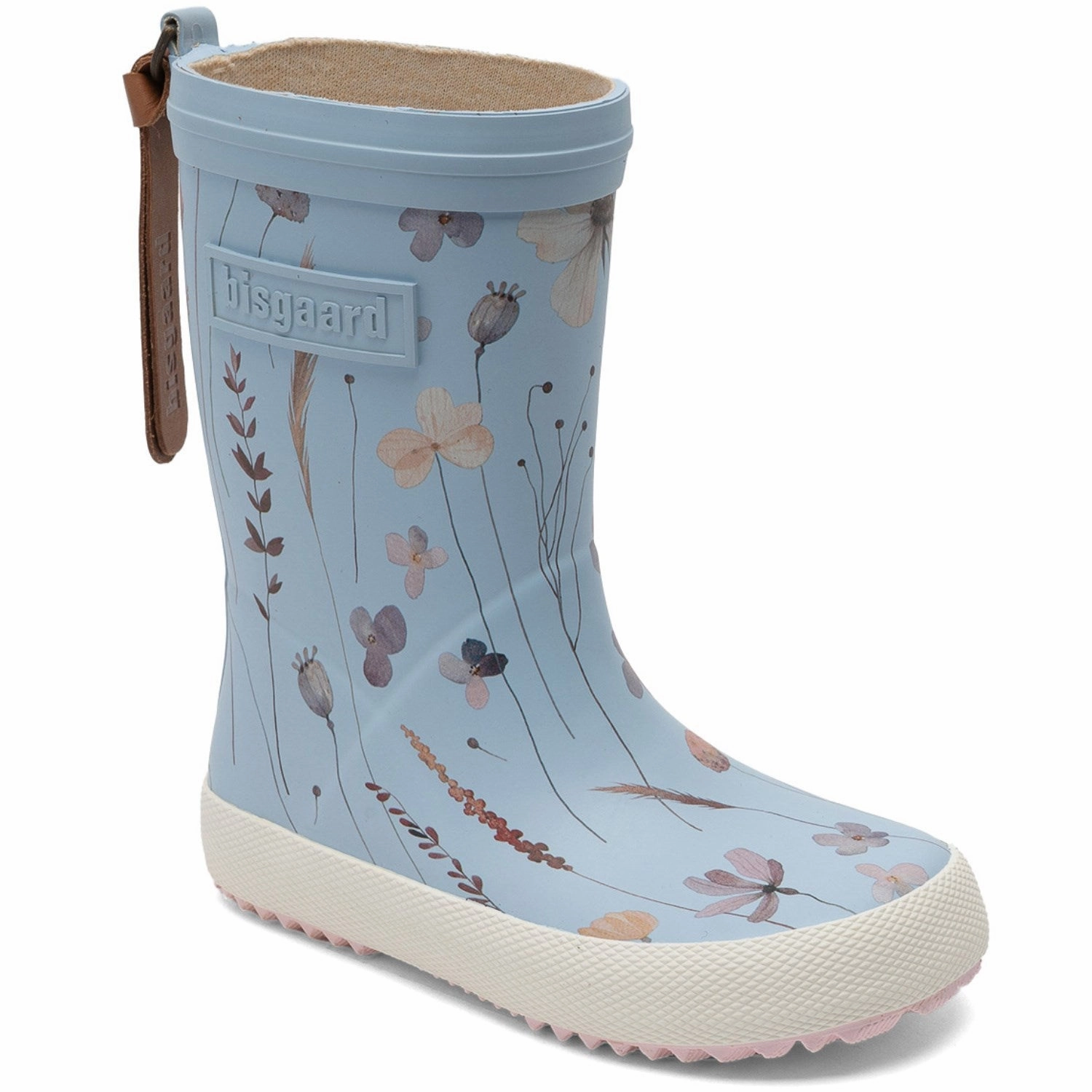 Bisgaard Lavender Blossom Fashion Rubber Boot Kids Rain Boots with free shipping
