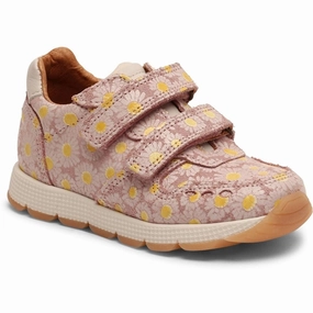 Bisgaard Luka V Velcro Shoe Rose Flowers Kids Velcro Sneakers discount