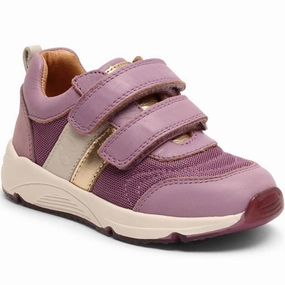 Bisgaard Matti S Velcro Shoe Purple Kids Velcro Sneakers discount