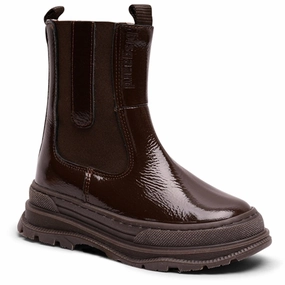 Bisgaard Mila Lamb Boots Dark Brown Kids Chelsea Boots sale