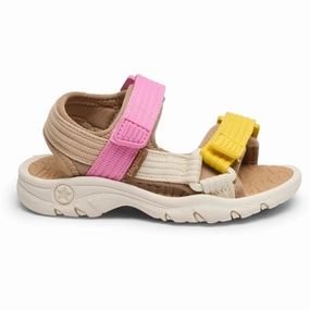 Bisgaard Nico Sandal Yellow/Pink Kids Open Sandals cheap sale