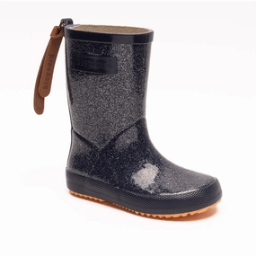 Bisgaard Ocean Glitter Fashion Rubber Boots Kids Rain Boots with free shipping