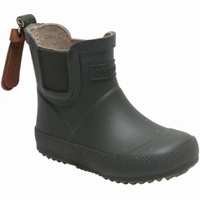 Bisgaard Olive Baby Rubber Boot Kids Rain Boots with free shipping