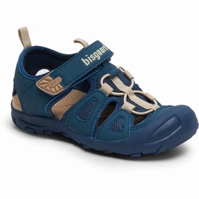 Bisgaard Parker Velcro Sandal Navy Kids Closed Toe Sandals promo