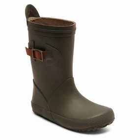Bisgaard Rubber Boot Scandinavia Green Kids Rain Boots with free shipping