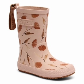 Bisgaard Rubber Boots Fashion Delicate Flowers Kids Rain Boots with free shipping