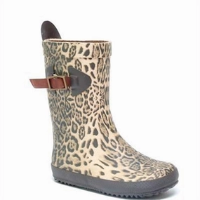 Bisgaard Rubber Boots Scandinavia Leopard Kids Rain Boots with free shipping