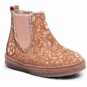 Bisgaard Siggi Lamb Starter Shoes Brandy Flowers Kids Chelsea Boots sale