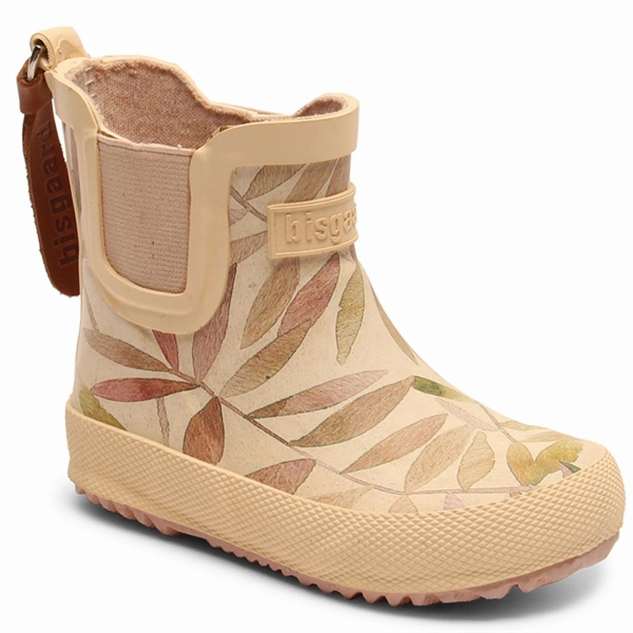 Bisgaard Wellies Baby Beige Leaves Kids Rain Boots with free shipping