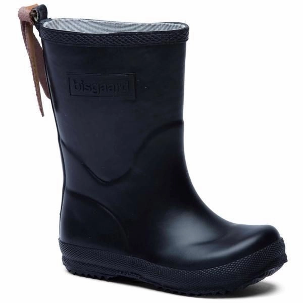 Bisgaard Wellies Basic Black Kids Rain Boots with free shipping