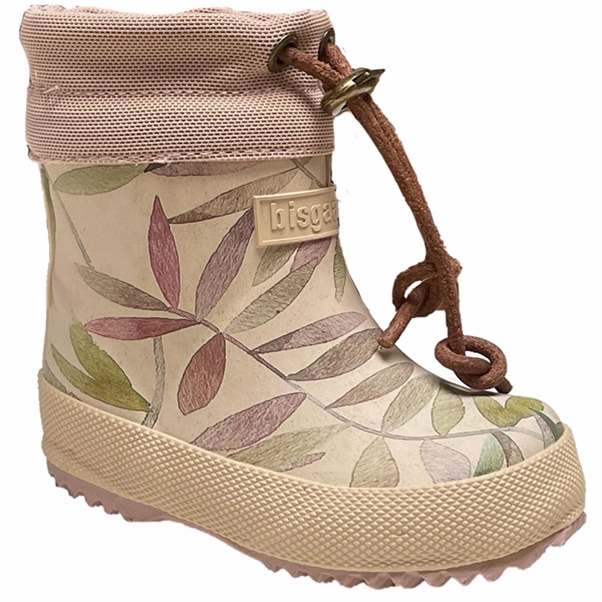 Bisgaard Winter Thermo Rubber Boots Beige Leaves Kids Thermo Boots discount price