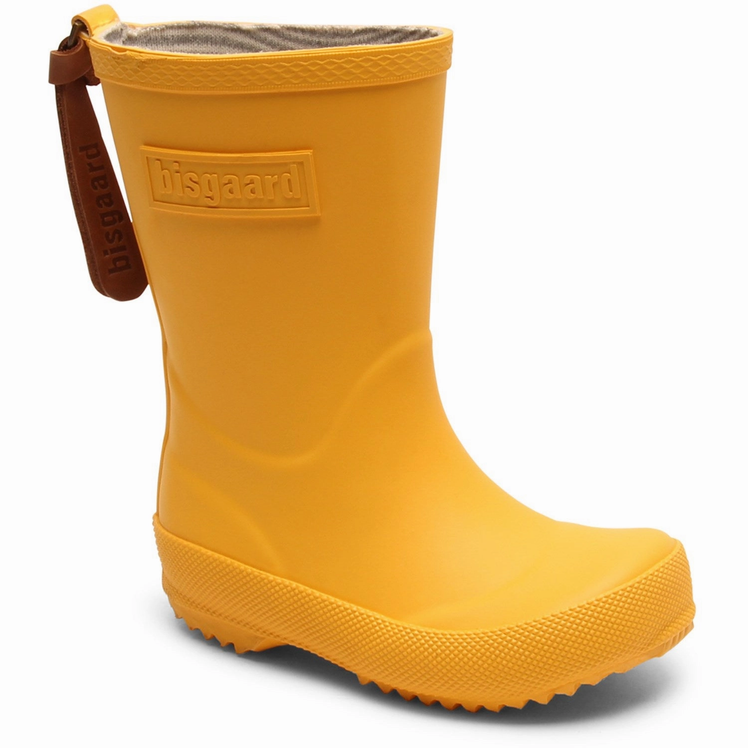 Bisgaard Yellow Basic Rubber Boot Kids Rain Boots with free shipping