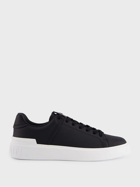 Black and White B-Court Leather Sneakers Promo deal Mens Sneakers