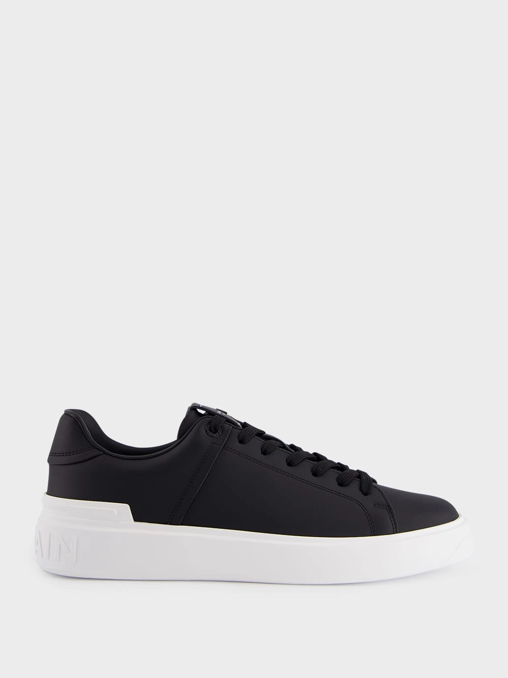 Black and White B-Court Leather Sneakers Promo deal Mens Sneakers