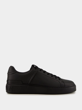 Black B-Court Calfskin Trainers Promo deal Mens Sneakers