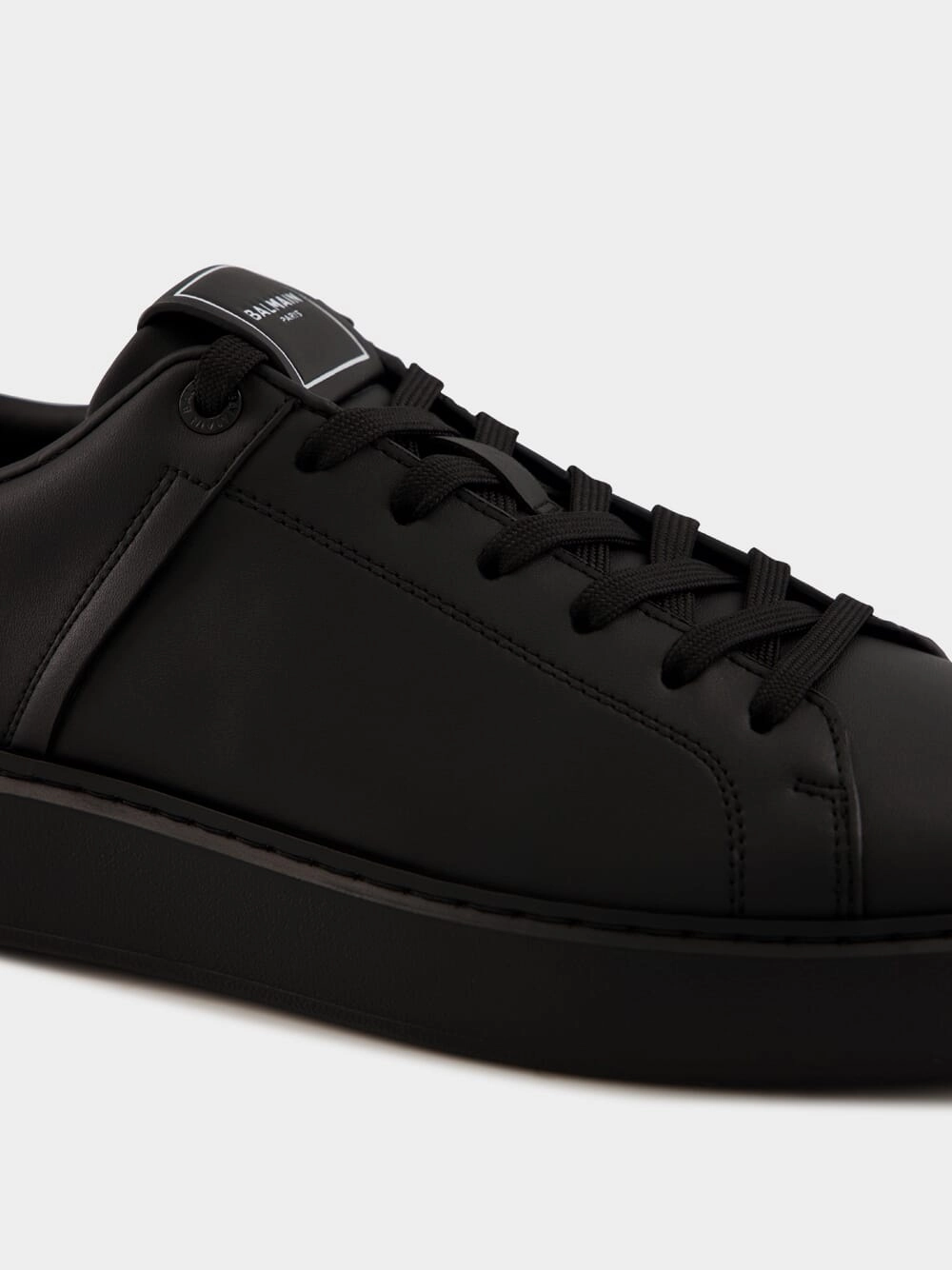 Black B-Court Calfskin Trainers