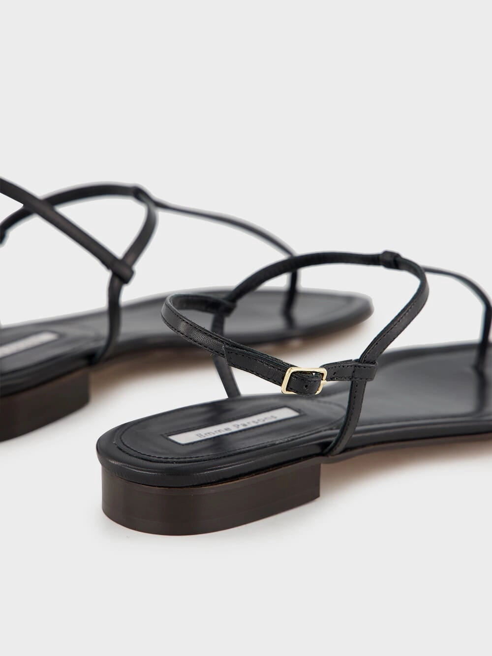 Black Calfskin Cecilia Sandals