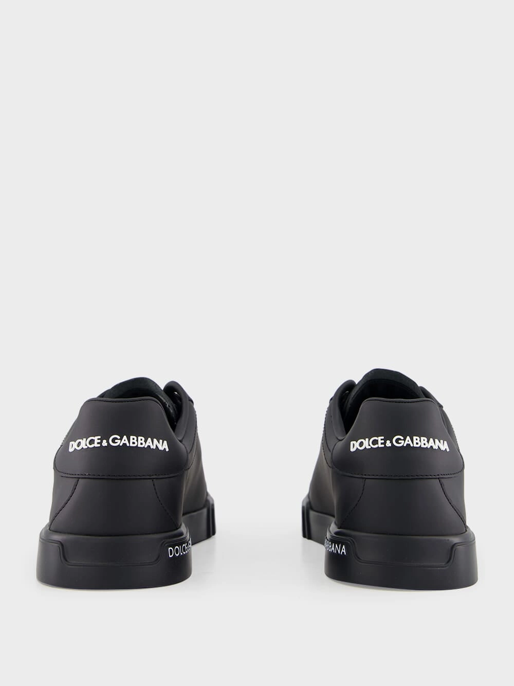 Black Calfskin Nappa Portofino Sneakers