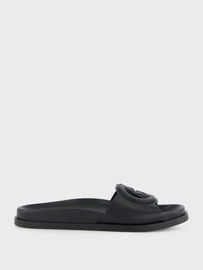 Black Cosmos Softy Leather Sandals Womens Sandals mega clearance